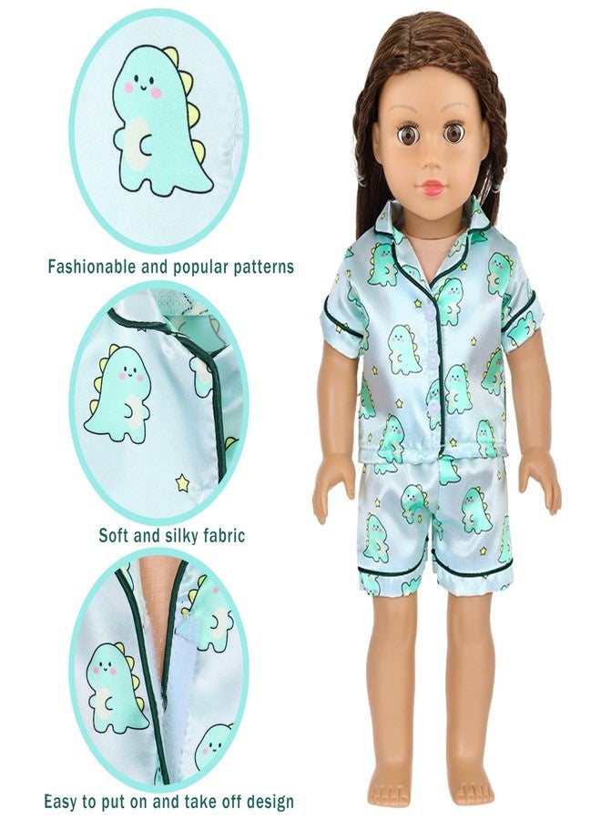 ZITA ELEMENT 5 Set American 18" Doll Clothes Soft Silk Baby Girl Dolls Clothes for 18 Inch Dolls Accessories Christmas Birthday Gift for Kids - Image 4